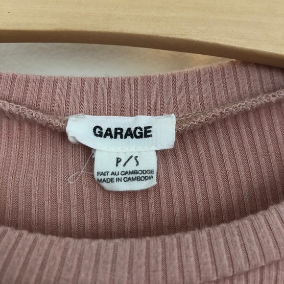 Pink Long Sleeve Crop Top - Picture 4 of 4